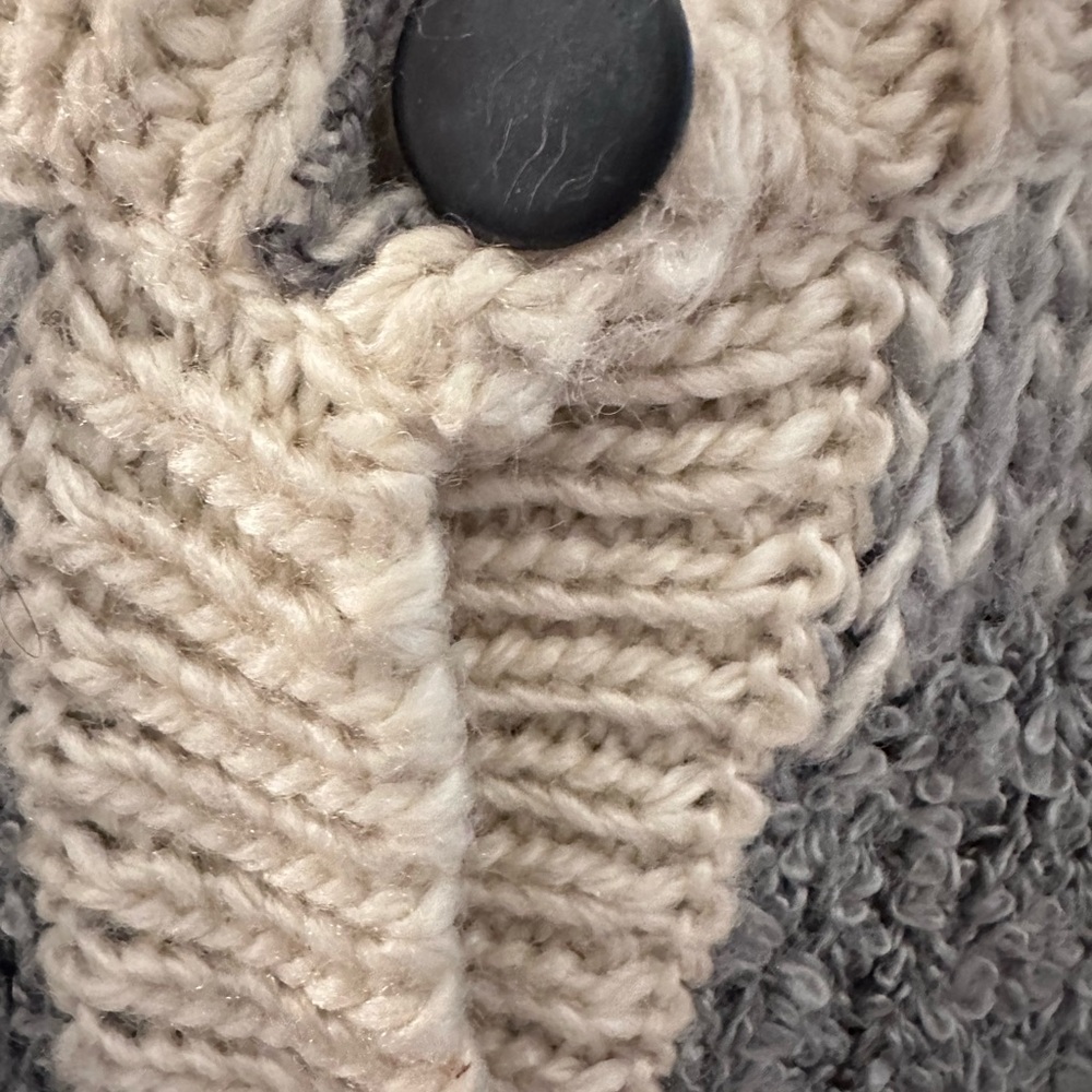 VTG M NORTHPOIN RARE charming landscape sheep pastoral hand knit cardigan - Picture 5 of 11